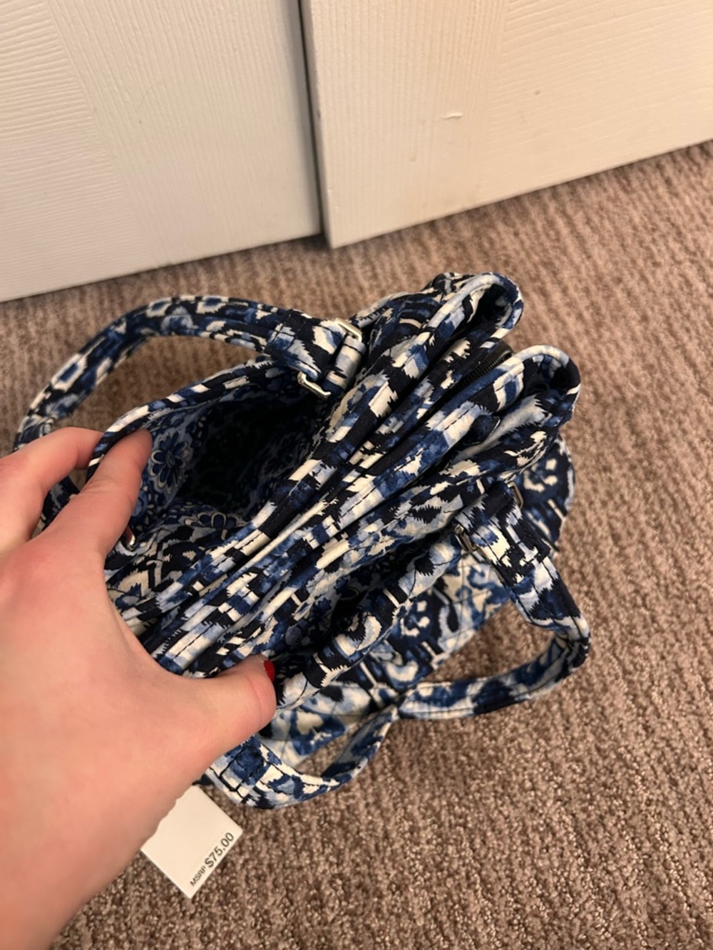 NWT Mini Multi-Compartment Crossbody Handbag | Ikat Island Pattern Vera Bradley - Picture 5 of 10